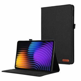 For Xiaomi Pad 7 / 7 Pro Fabric Leather Tablet Case(Black)