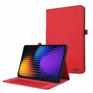 For Xiaomi Pad 7 / 7 Pro Fabric Leather Tablet Case(Red)