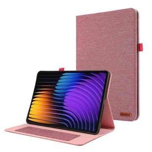 For Xiaomi Pad 7 / 7 Pro Fabric Leather Tablet Case(Rose Red)