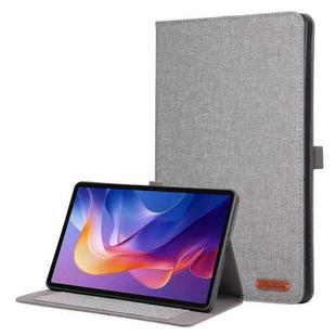 For Xiaomi Redmi Pad 2 Fabric Texture Horizontal Flip Leather Tablet Case(Grey)