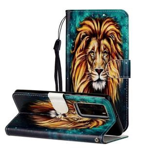 For Huawei P40 Pro Oil Embossed Coloured Drawing Pattern Horizontal Flip PU Leather Case with Holder & Card Slots & Wallet(Lion)