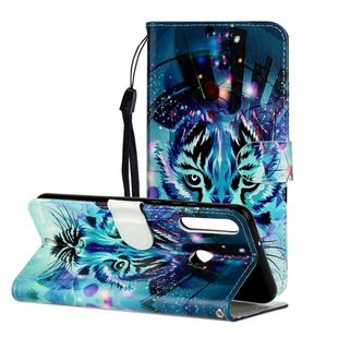 For Huawei P40 Lite E / Y7p Oil Embossed Coloured Drawing Pattern Horizontal Flip PU Leather Case with Holder & Card Slots & Wallet(Wolf)