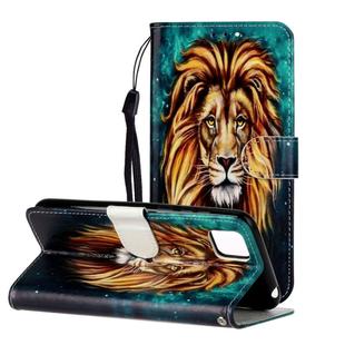 For Huawei Y5p Oil Embossed Coloured Drawing Pattern Horizontal Flip PU Leather Case with Holder & Card Slots & Wallet(Lion)