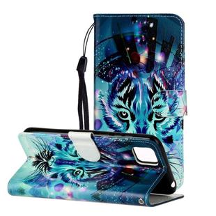 For Huawei Y5p Oil Embossed Coloured Drawing Pattern Horizontal Flip PU Leather Case with Holder & Card Slots & Wallet(Wolf)