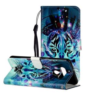 For LG K51 Oil Embossed Coloured Drawing Pattern Horizontal Flip PU Leather Case with Holder & Card Slots & Wallet(Wolf)
