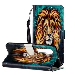 For Xiaomi Mi Note 10 Lite Oil Embossed Coloured Drawing Pattern Horizontal Flip PU Leather Case with Holder & Card Slots & Wallet(Lion)