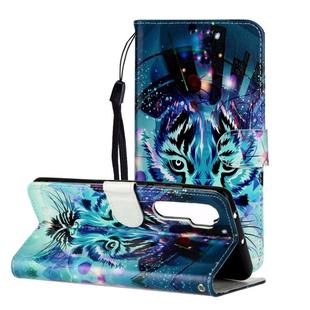 For Xiaomi Mi Note 10 Lite Oil Embossed Coloured Drawing Pattern Horizontal Flip PU Leather Case with Holder & Card Slots & Wallet(Wolf)
