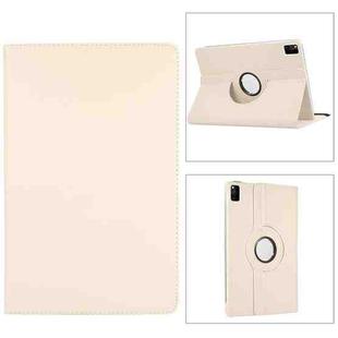 For Xiaomi Redmi Pad SE 360 Degree Rotation Litchi Texture Leather Tablet Case(White)