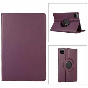 For Xiaomi Pad 6S Pro 12.4 360 Degree Rotation Litchi Texture Leather Tablet Case(Dark Purple)