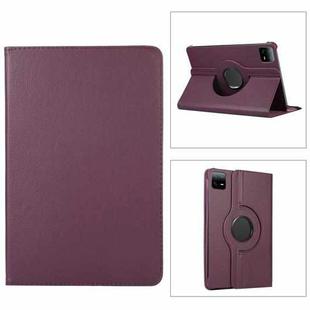 For Xiaomi Pad 7 Pro / Pad 7 360 Degree Rotation Litchi Texture Leather Tablet Case(Dark Purple)