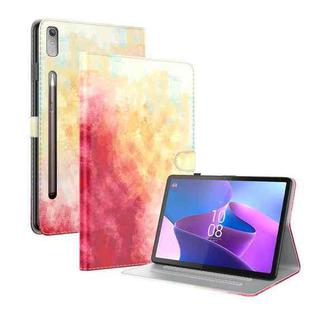 For Lenovo Tab P12 Watercolor Pattern Flip Leather Tablet Case(Spring Cherry)