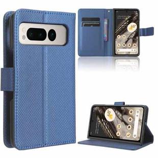 For Google Pixel Fold Diamond Texture Leather Phone Case(Blue)