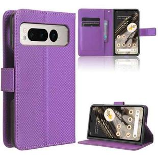 For Google Pixel Fold Diamond Texture Leather Phone Case(Purple)