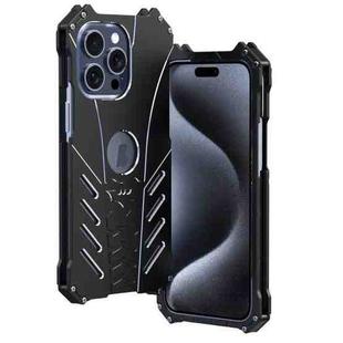 For iPhone 15 Pro R-JUST Batman Metal Mobile Phone Protective Case(Black)