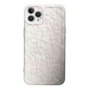 For iPhone 12 Pro Max Electroplated 3D Stone Texture TPU Phone Case(White)
