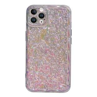 For iPhone 11 Pro Max Electroplated 3D Stone Texture TPU Phone Case(Transparent)