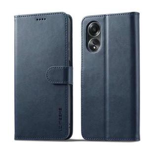 For OPPO A58 4G / A98 5G / F23 5G LC.IMEEKE Calf Texture Horizontal Flip Leather Case(Blue)
