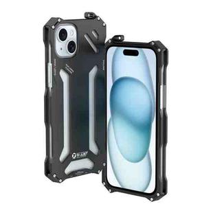 For iPhone 15 Plus R-JUST RJ17 Shockproof Armor Metal Phone Case(Black)