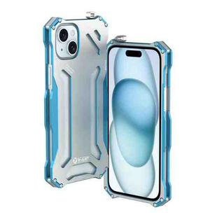 For iPhone 15 Plus R-JUST RJ17 Shockproof Armor Metal Phone Case(Blue)