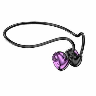 A59 Open Air Conduction Built-in Microphone Wireless Bluetooth Neckband Earphone(Purple)