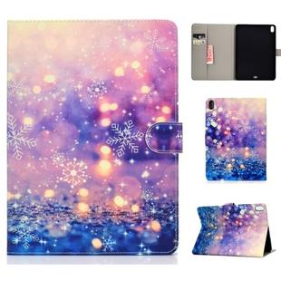 For iPad Pro 11 (2018) Colored Drawing Pattern Horizontal Flip PU Leather Case with Holder & Card Slot & Sleep / Wake-up Function(Purple Quicksand)
