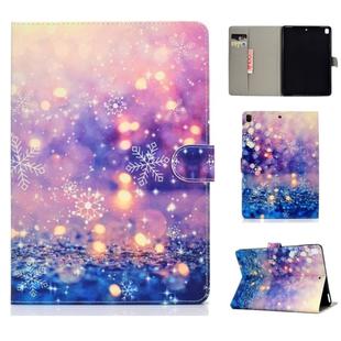 For iPad 10.2 Colored Drawing Pattern Horizontal Flip PU Leather Case with Holder & Card Slot & Sleep / Wake-up Function(Purple Quicksand)