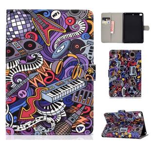 For iPad Mini 2019 & 4 & 3 & 2 & 1 Colored Drawing Pattern Horizontal Flip PU Leather Case with Holder & Card Slot & Sleep / Wake-up Function(Graffiti)