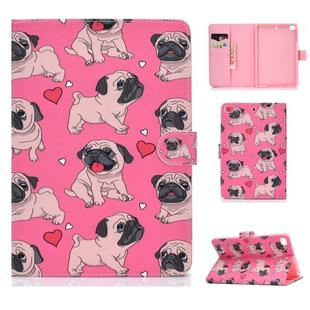 For iPad Mini 2019 & 4 & 3 & 2 & 1 Colored Drawing Pattern Horizontal Flip PU Leather Case with Holder & Card Slot & Sleep / Wake-up Function(Love Dog)