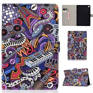 For Samsung Galaxy Tab S5e 10.5 T720 / T725 Colored Drawing Pattern Horizontal Flip PU Leather Case with Holder & Card Slot & Sleep / Wake-up Function(Graffiti)