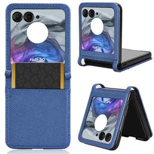 For Motorola Razr 50 Diamond Texture Leather Phone Case(Blue)