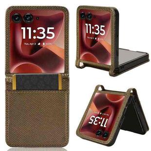 For Motorola Razr 60 Ultra Diamond Texture Leather Phone Case(Brown)
