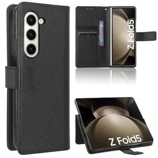 For Samsung Galaxy Fold5 Diamond Texture Leather Phone Case(Black)