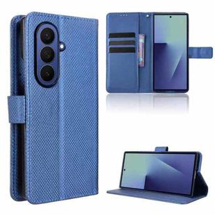 For Samsung Galaxy Z Fold7 Diamond Texture Leather Phone Case(Blue)