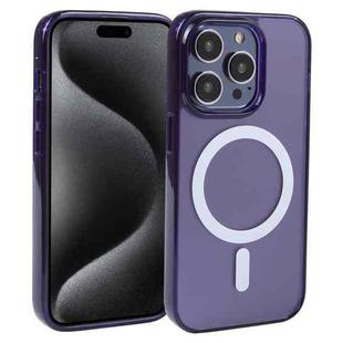 For iPhone 15 Pro GEBEI MagSafe Magnetic Transparent Phone Case(Purple)