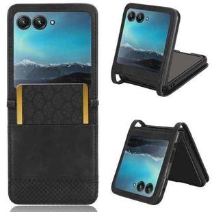 For Motorola Razr 40 Ultra Retro Texture Leather Phone Case(Black)