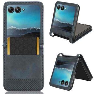 For Motorola Razr 40 Ultra Retro Texture Leather Phone Case(Blue)
