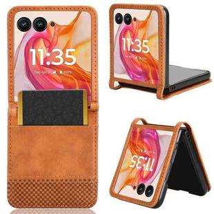 For Motorola Razr 50 Ultra Retro Texture Leather Phone Case(Brown)