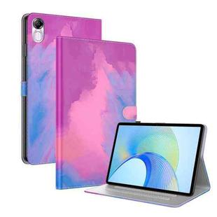 For Honor Pad X8 Pro/X9 Watercolor Pattern Flip Leather Tablet Case(Purple Red)