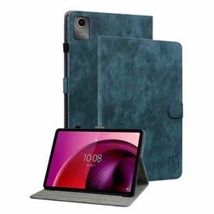 For Lenovo Tab M11/Xiaoxin Pad 11 2024 Tiger Pattern Flip Leather Tablet Case(Dark Blue)