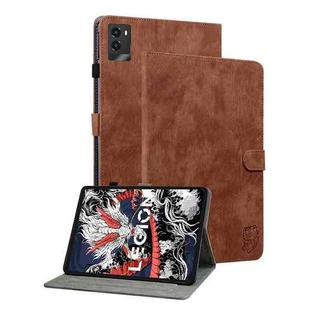 For Lenovo Legion Y700 2025 Tiger Pattern Flip Leather Tablet Case(Brown)