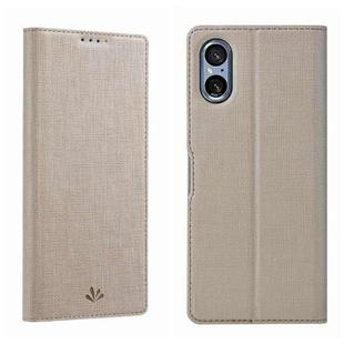 For Sony Xperia 5 V ViLi DMX Series Shockproof Magnetic Leather Phone Case(Gold)