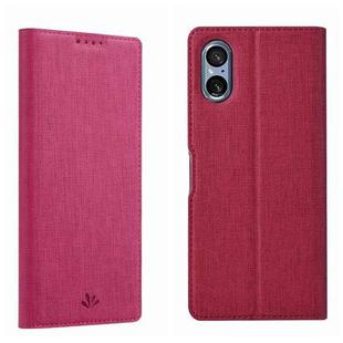 For Sony Xperia 5 V ViLi DMX Series Shockproof Magnetic Leather Phone Case(Rose Red)