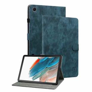 For Samsung Galaxy Tab А9 Tiger Pattern Flip Leather Tablet Case(Dark Blue)