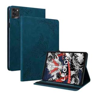 For Lenovo Legion Y700 2025 Butterfly Flower Embossed Leather Tablet Case(Blue)