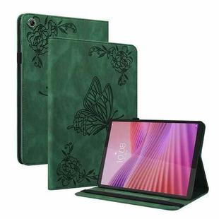 For Lenovo Tab K9 / Tab One Butterfly Flower Embossed Leather Tablet Case(Green)