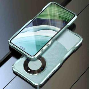 For Huawei Mate 60 Pro Sharp Edge Magnetic Shockproof Metal Frame Phone Case(Green)