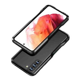 For Samsung Galaxy S21+ 5G Sharp Edge Magnetic Shockproof Metal Frame Phone Case(Black)