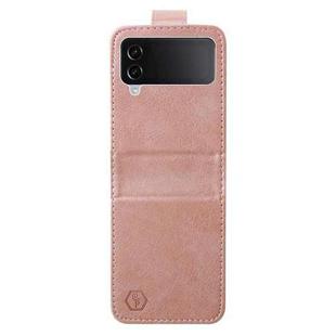 For Samsung Galaxy Z Flip4 5G Skin Feeling Oil Leather Texture PU + TPU Phone Case(Champagne)
