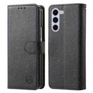 For Samsung Galaxy Z Fold5 Skin Feeling Oil Leather Texture PU + TPU Phone Case(Black)