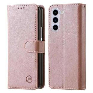 For Samsung Galaxy Z Fold5 Skin Feeling Oil Leather Texture PU + TPU Phone Case(Champagne)